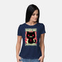 Black Cat For President-Womens-Basic-Tee-Studio Mootant