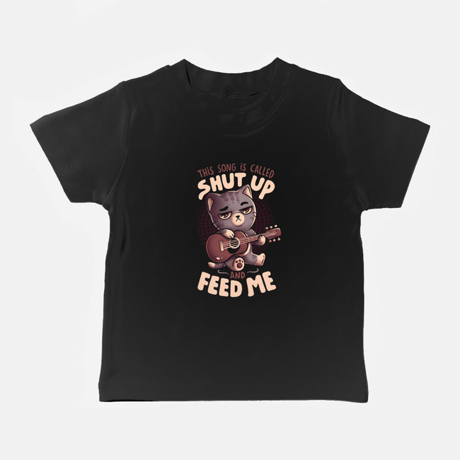 Feed Me Cat Song-Baby-Basic-Tee-eduely