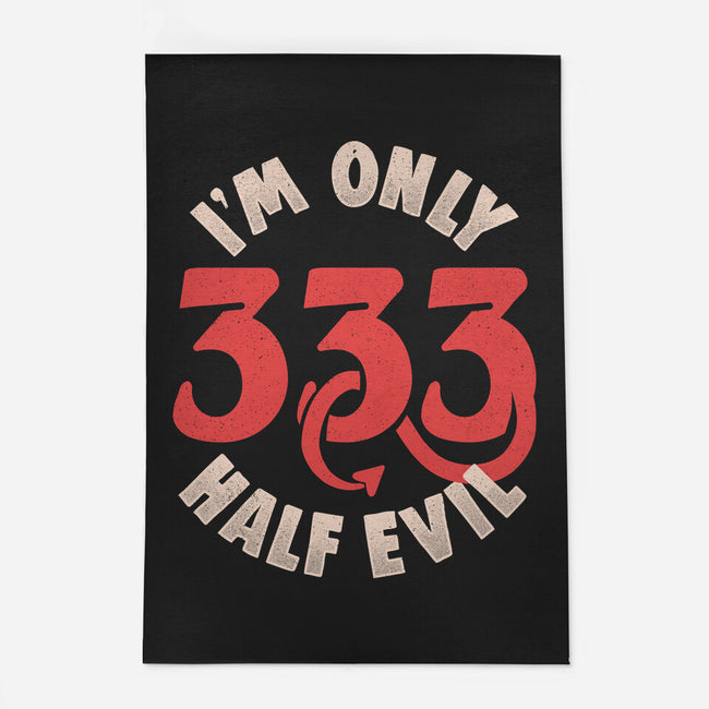 I'm Only 333 Half Evil-None-Outdoor-Rug-koalastudio