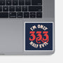 I'm Only 333 Half Evil-None-Glossy-Sticker-koalastudio