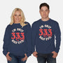 I'm Only 333 Half Evil-Unisex-Crew Neck-Sweatshirt-koalastudio