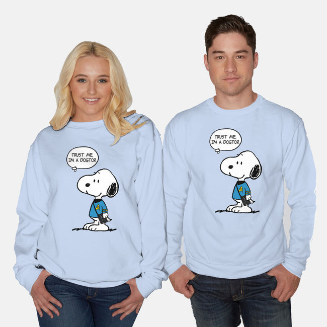 Dogtor Leonard McSnoop-Unisex-Crew Neck-Sweatshirt-DrMonekers