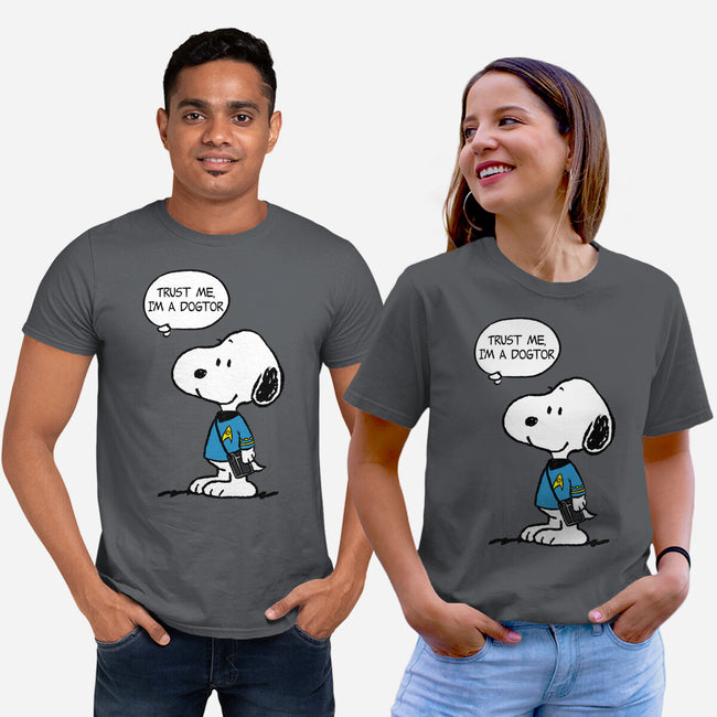 Dogtor Leonard McSnoop-Unisex-Basic-Tee-DrMonekers