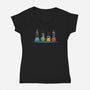 Kitty Lab-Womens-V-Neck-Tee-erion_designs