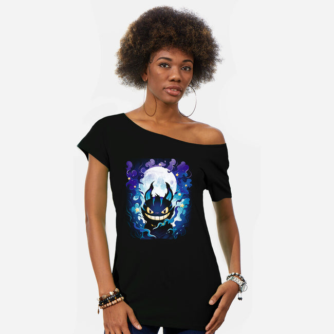 Darkness Cat-Womens-Off Shoulder-Tee-Vallina84