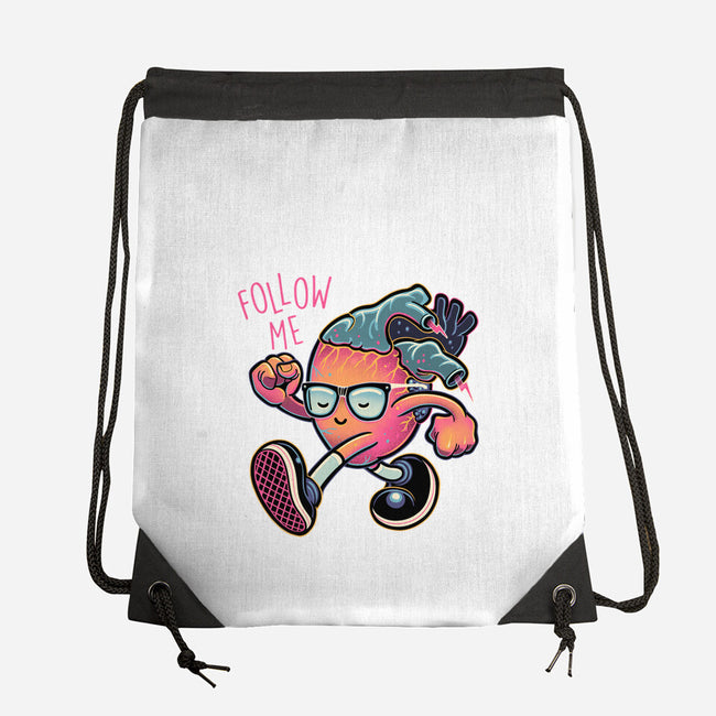 Follow Your Heart-None-Drawstring-Bag-glitchygorilla