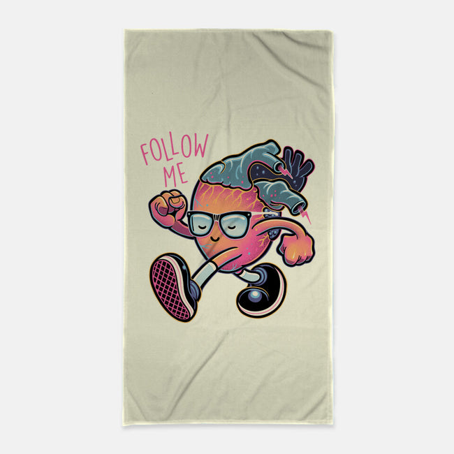 Follow Your Heart-None-Beach-Towel-glitchygorilla