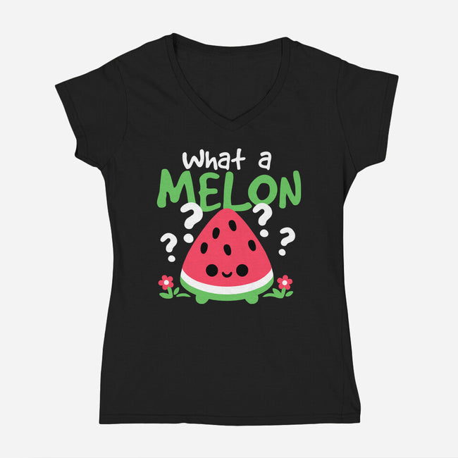 What A Melon-Womens-V-Neck-Tee-NemiMakeit