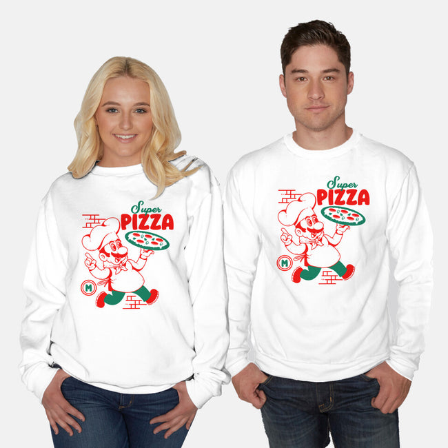 Super Pizza-Unisex-Crew Neck-Sweatshirt-Tri haryadi