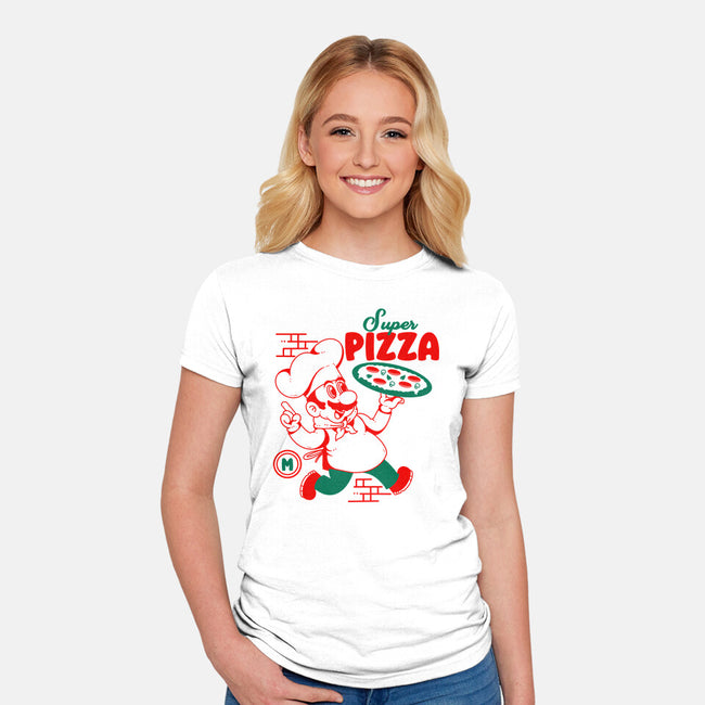 Super Pizza-Womens-Fitted-Tee-Tri haryadi