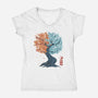 Yin Yang Tree-Womens-V-Neck-Tee-IKILO