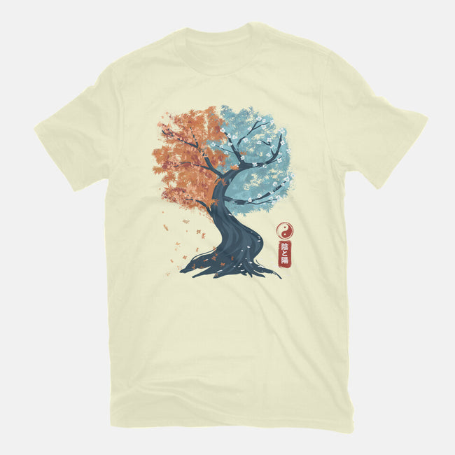 Yin Yang Tree-Mens-Basic-Tee-IKILO