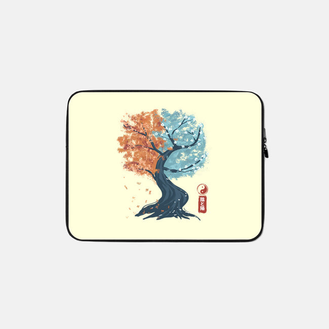 Yin Yang Tree-None-Zippered-Laptop Sleeve-IKILO