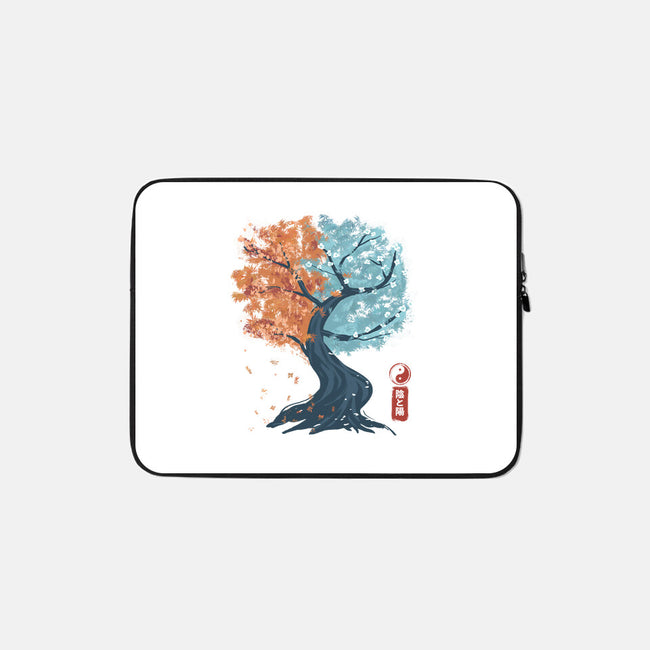 Yin Yang Tree-None-Zippered-Laptop Sleeve-IKILO