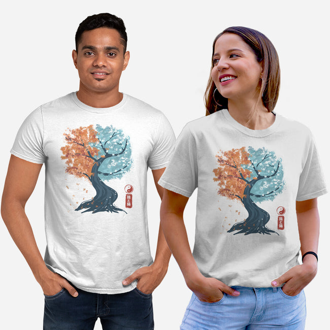 Yin Yang Tree-Unisex-Basic-Tee-IKILO