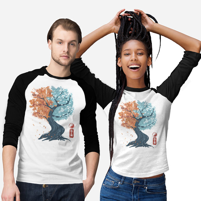 Yin Yang Tree-Unisex-Baseball-Tee-IKILO