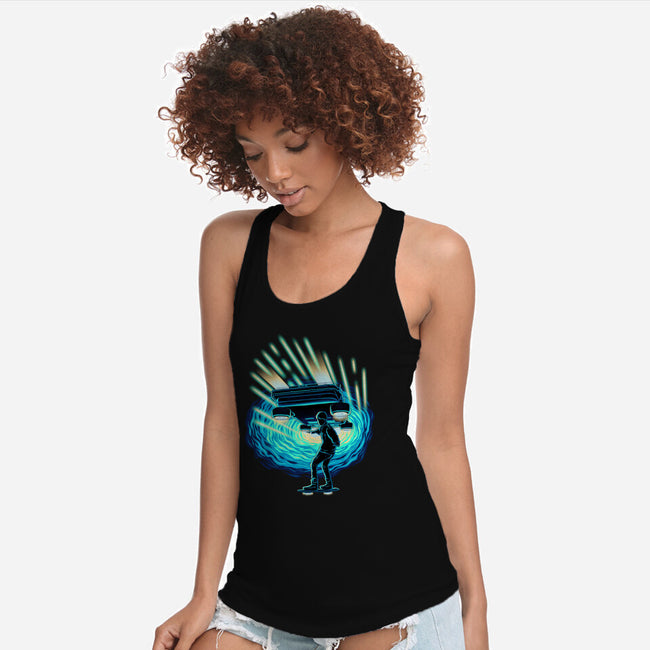 Time Surfing-Womens-Racerback-Tank-rmatix