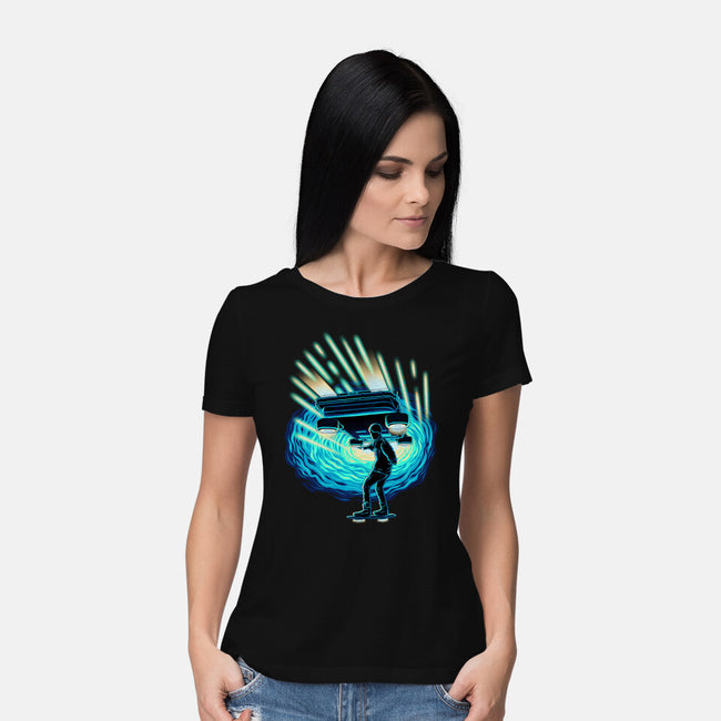 Time Surfing-Womens-Basic-Tee-rmatix