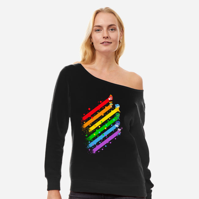 Pride Emotions-Womens-Off Shoulder-Sweatshirt-ellr