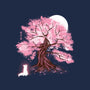 Fox At Sakura Tree-Unisex-Pullover-Sweatshirt-IKILO