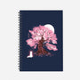 Fox At Sakura Tree-None-Dot Grid-Notebook-IKILO