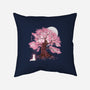 Fox At Sakura Tree-None-Non-Removable Cover w Insert-Throw Pillow-IKILO