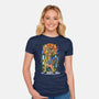 The Mask Kiss-Womens-Fitted-Tee-zascanauta