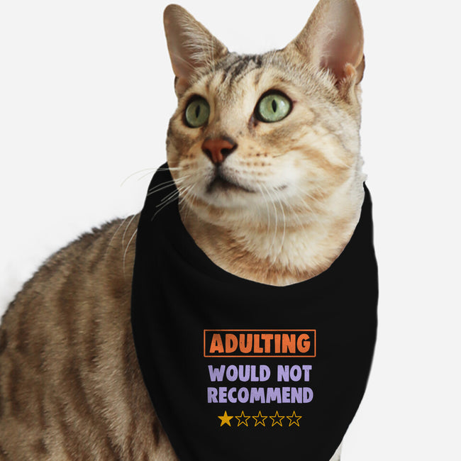 Adulting Would Not Recommend-Cat-Bandana-Pet Collar-koalastudio