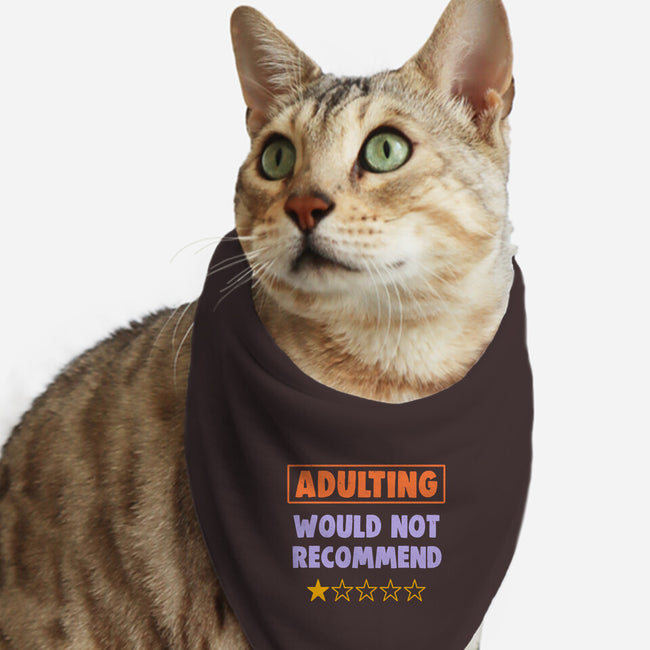 Adulting Would Not Recommend-Cat-Bandana-Pet Collar-koalastudio