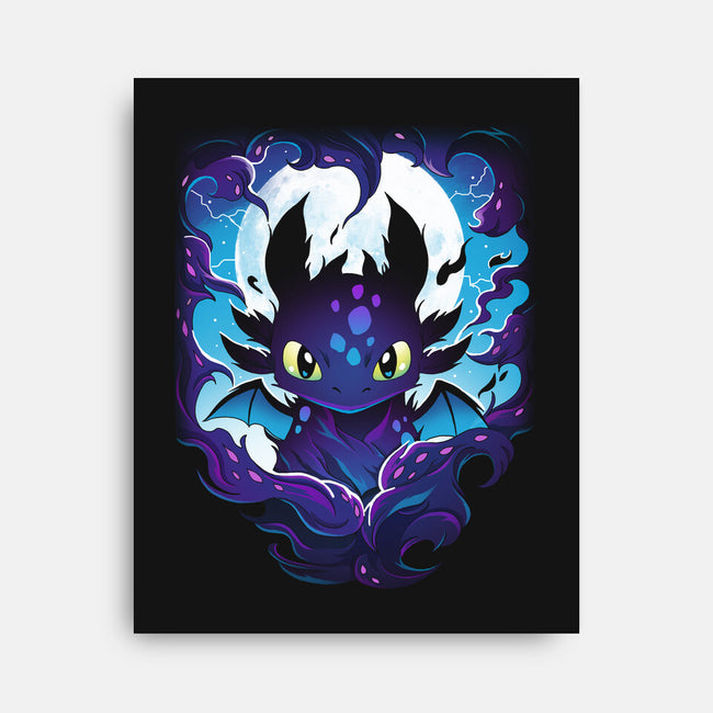 Darkness Dragon-None-Stretched-Canvas-Vallina84