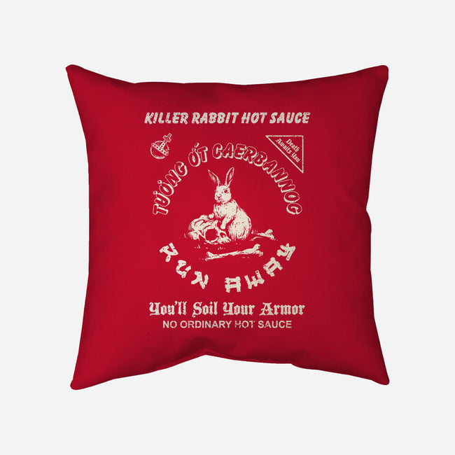 Killer Rabbit Hot Sauce-None-Removable Cover-Throw Pillow-kg07