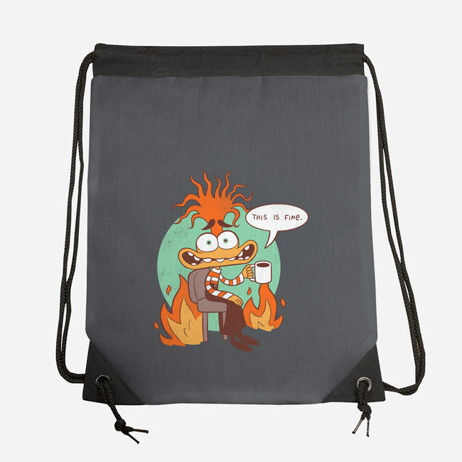 Anxiety Is Fine-None-Drawstring-Bag-paulagarcia