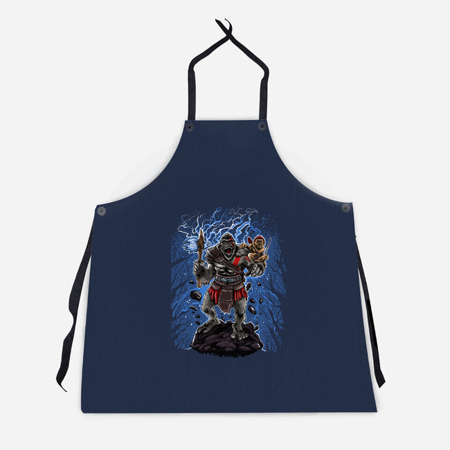 King Of War-Unisex-Kitchen-Apron-zascanauta