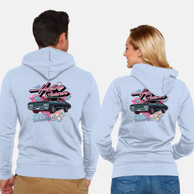 Hunting Season-Unisex-Zip-Up-Sweatshirt-glitchygorilla