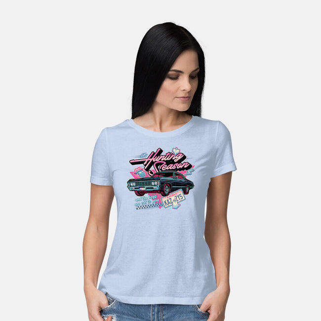 Hunting Season-Womens-Basic-Tee-glitchygorilla