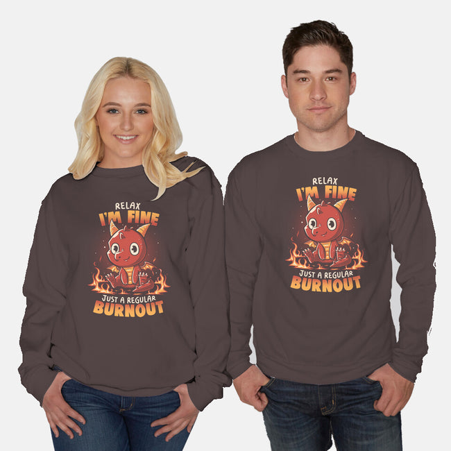 Burnout Dragon-Unisex-Crew Neck-Sweatshirt-koalastudio