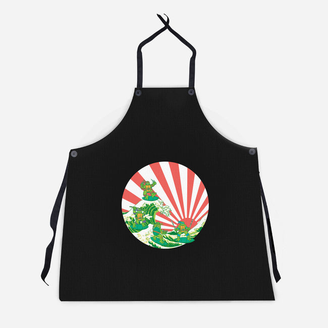 The Great Wave Of Cowabunga-Unisex-Kitchen-Apron-dalethesk8er