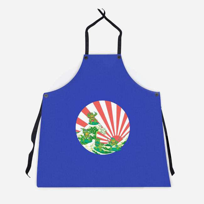 The Great Wave Of Cowabunga-Unisex-Kitchen-Apron-dalethesk8er