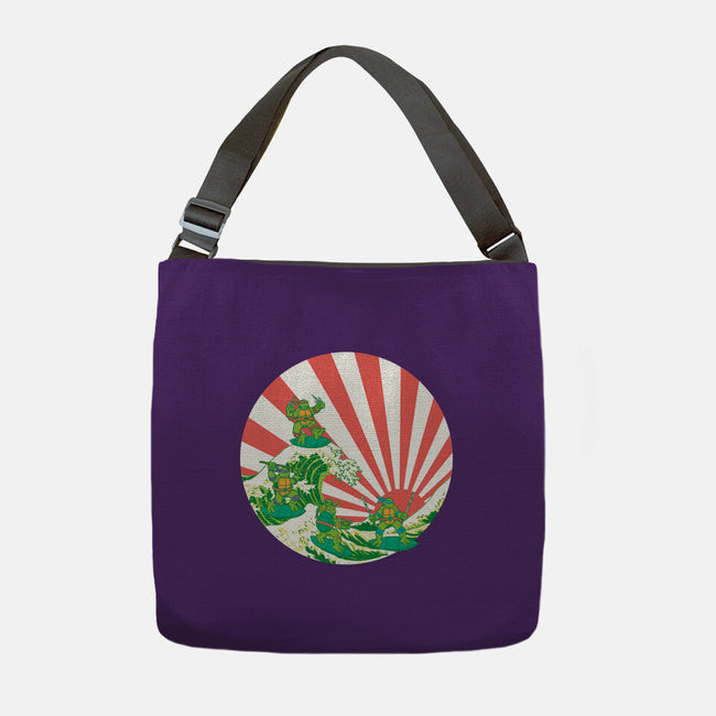 The Great Wave Of Cowabunga-None-Adjustable Tote-Bag-dalethesk8er