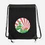 The Great Wave Of Cowabunga-None-Drawstring-Bag-dalethesk8er