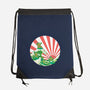 The Great Wave Of Cowabunga-None-Drawstring-Bag-dalethesk8er