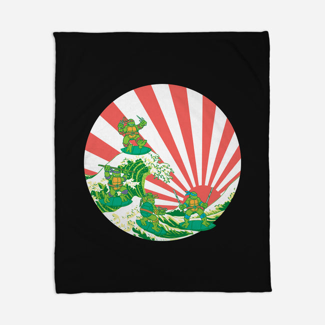 The Great Wave Of Cowabunga-None-Fleece-Blanket-dalethesk8er