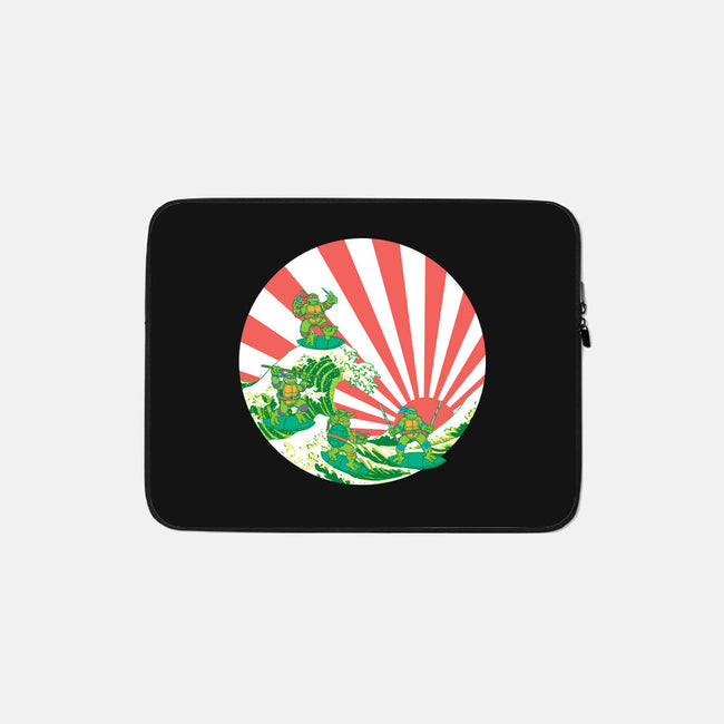 The Great Wave Of Cowabunga-None-Zippered-Laptop Sleeve-dalethesk8er