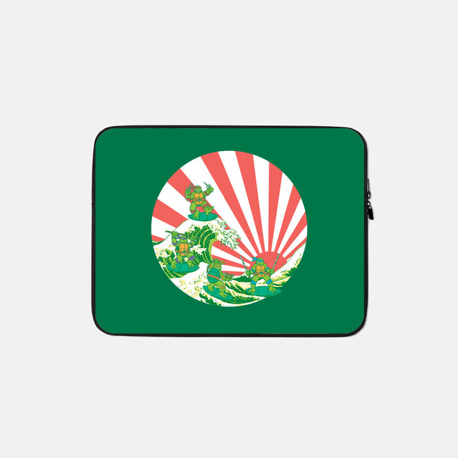 The Great Wave Of Cowabunga-None-Zippered-Laptop Sleeve-dalethesk8er