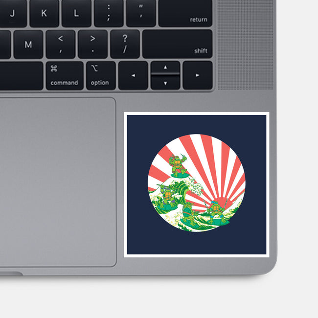 The Great Wave Of Cowabunga-None-Glossy-Sticker-dalethesk8er