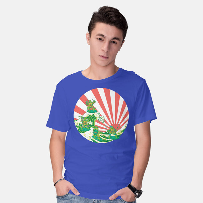 The Great Wave Of Cowabunga-Mens-Basic-Tee-dalethesk8er