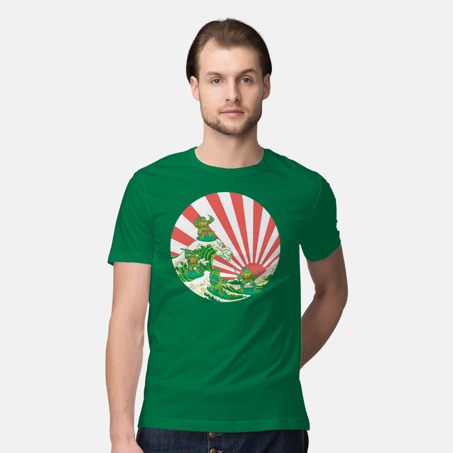 The Great Wave Of Cowabunga-Mens-Premium-Tee-dalethesk8er