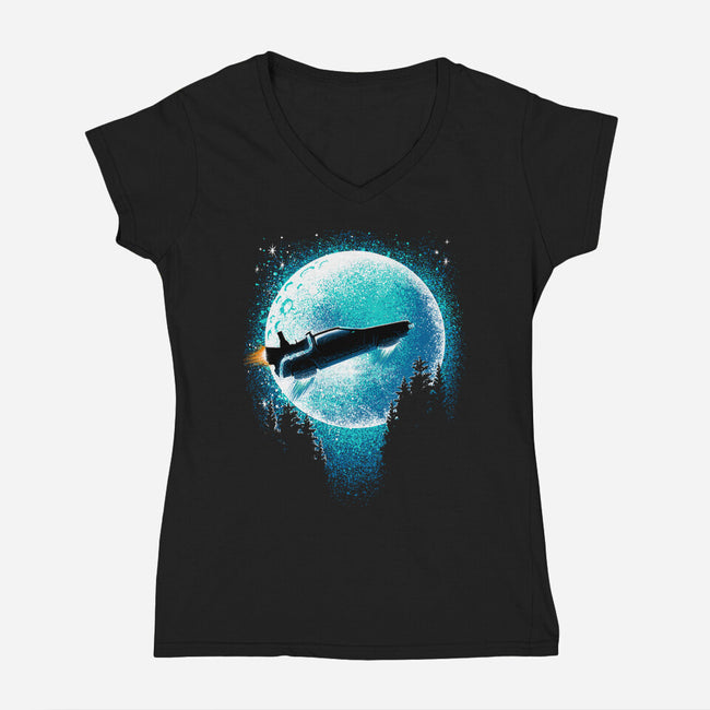 DL The Time Machine-Womens-V-Neck-Tee-Tronyx79