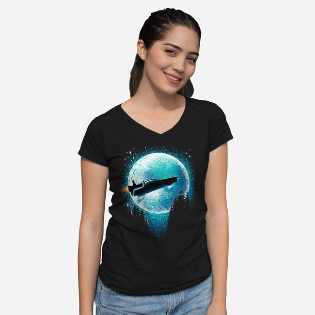 DL The Time Machine-Womens-V-Neck-Tee-Tronyx79