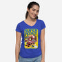 Super Peggy Bros-Womens-V-Neck-Tee-naomori